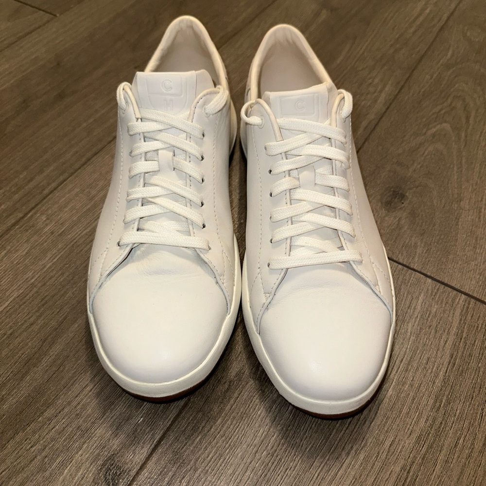 Cole Haan Men's GrandPro Tennis Sneaker Leather White Men’s 9.5